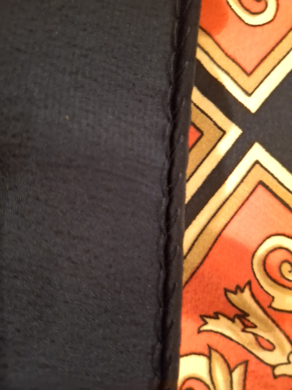 Hermes Navy, Red & Gold Sunflower Silk Scarf - Picture 3 of 5